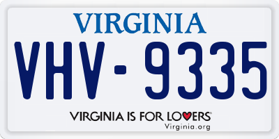 VA license plate VHV9335