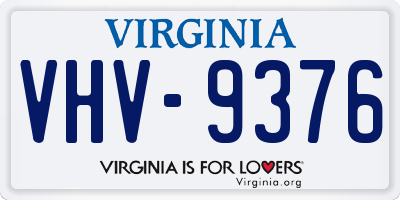 VA license plate VHV9376