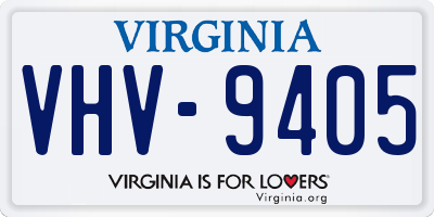 VA license plate VHV9405