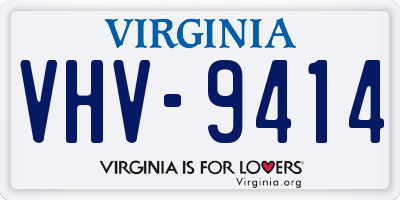 VA license plate VHV9414