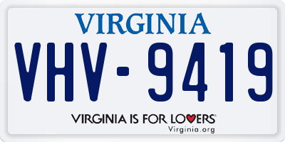 VA license plate VHV9419