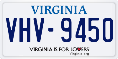 VA license plate VHV9450