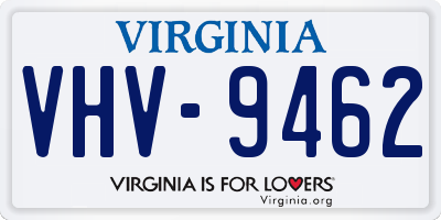 VA license plate VHV9462