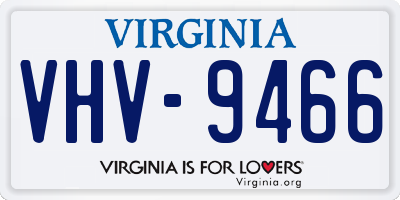VA license plate VHV9466