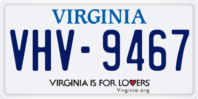 VA license plate VHV9467