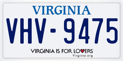 VA license plate VHV9475