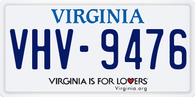 VA license plate VHV9476