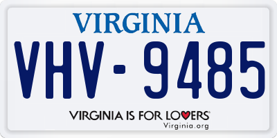VA license plate VHV9485