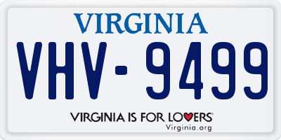 VA license plate VHV9499