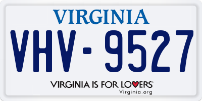 VA license plate VHV9527