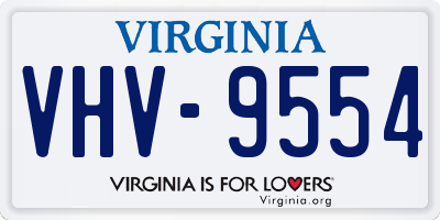 VA license plate VHV9554