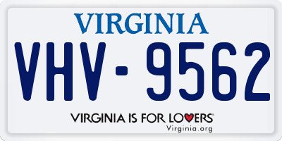VA license plate VHV9562