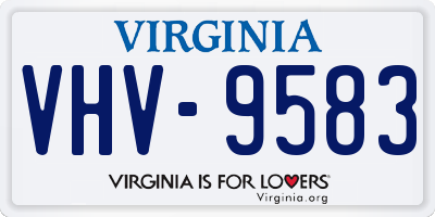 VA license plate VHV9583
