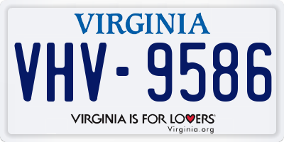 VA license plate VHV9586