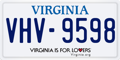 VA license plate VHV9598