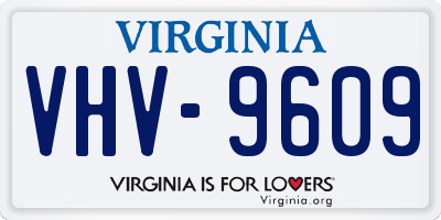 VA license plate VHV9609