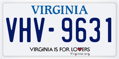 VA license plate VHV9631