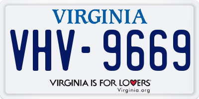 VA license plate VHV9669