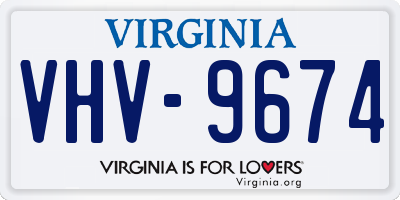VA license plate VHV9674