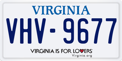 VA license plate VHV9677