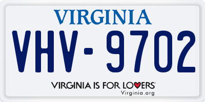VA license plate VHV9702