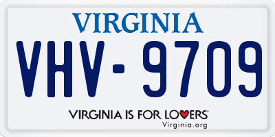 VA license plate VHV9709