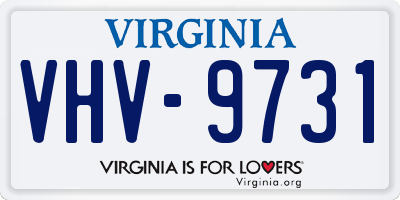 VA license plate VHV9731