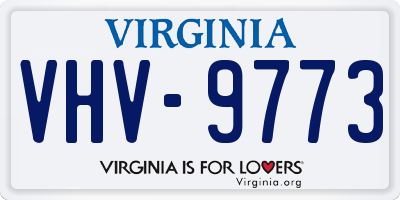 VA license plate VHV9773