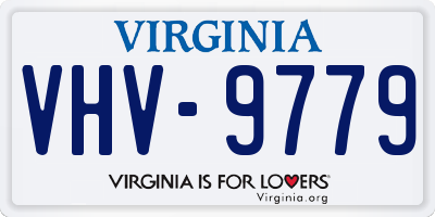 VA license plate VHV9779