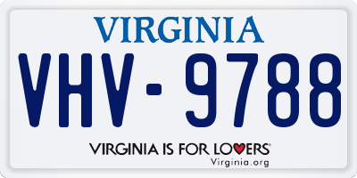 VA license plate VHV9788