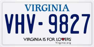 VA license plate VHV9827