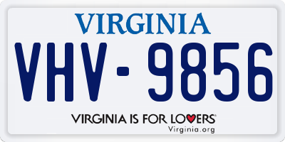 VA license plate VHV9856