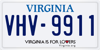 VA license plate VHV9911