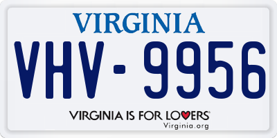VA license plate VHV9956