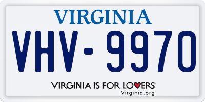 VA license plate VHV9970