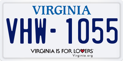 VA license plate VHW1055