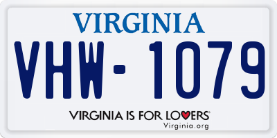 VA license plate VHW1079