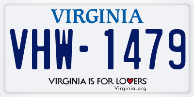 VA license plate VHW1479