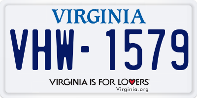 VA license plate VHW1579