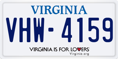 VA license plate VHW4159