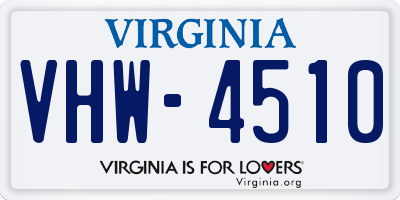 VA license plate VHW4510