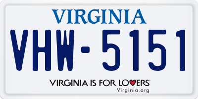 VA license plate VHW5151