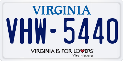 VA license plate VHW5440