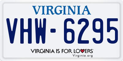 VA license plate VHW6295