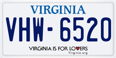 VA license plate VHW6520