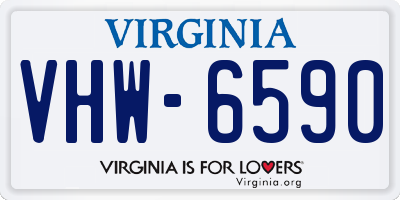 VA license plate VHW6590