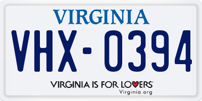 VA license plate VHX0394