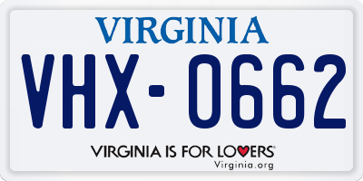 VA license plate VHX0662