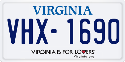 VA license plate VHX1690