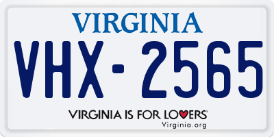 VA license plate VHX2565
